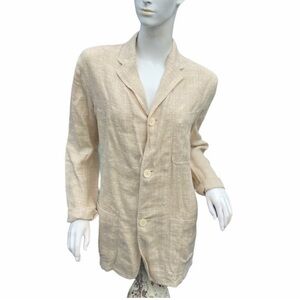 Ralph Lauren linen classic vintage sharp shoulder blazer 10